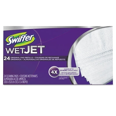 WetJet System Refill Cloth, 11.3 in x 5.4 in, White, 24/Box