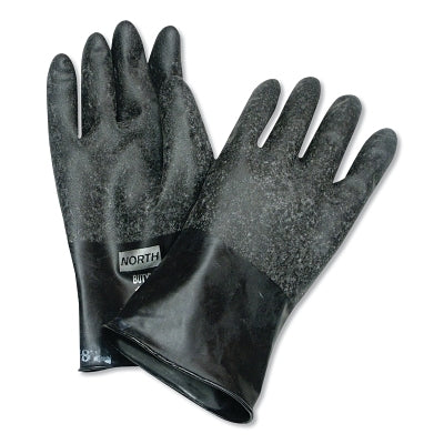 Chemical Resistant Butyl Gloves, Size 9, Black, 13 mil, Grip-Saf