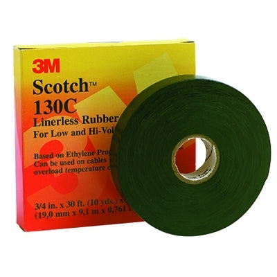 3M 417170 Linerless Rubber Splicing Tape 130C, 30 ft x 3/4 in, Black