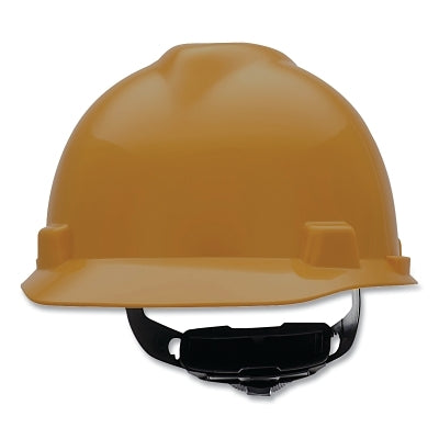 V-Gard Slotted Hard Hat Cap, Fas-Trac III Suspension, Gold