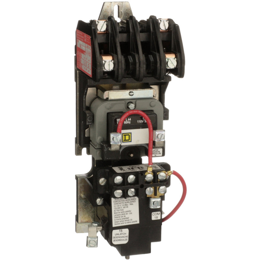 Mechanically Held Lighting Contactor, 2-Pole, Open-Type Enclosure, 120V Coil