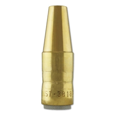 Centerfire MIG Nozzle, 1/8 in Recess, 3/8 in Bore, For TT Series Tip, Brass
