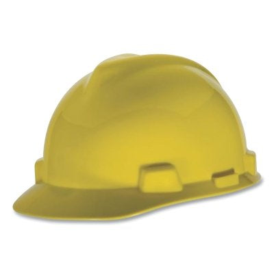 V-Gard Slotted Hard Hat Cap, Swing Suspension, Yellow