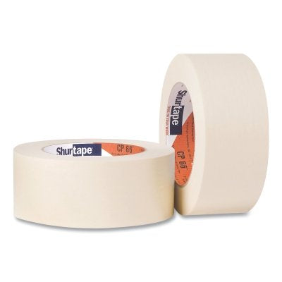 CP 66 Contractor Grade High Adhesion Masking Tape, 72 mm W, 60 yd L roll, Natural