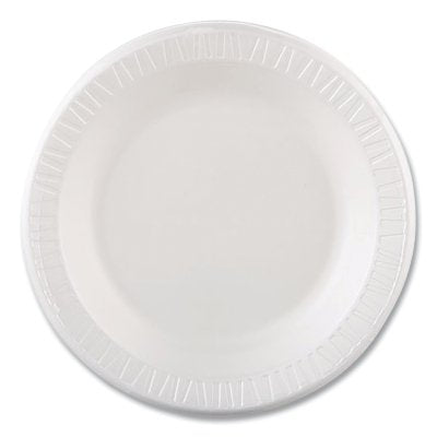 Quiet Classic Laminated Foam Dinnerware, 10-1/4 in, White