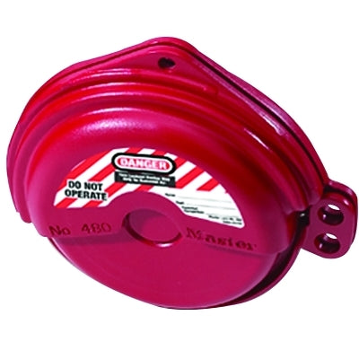 Rotating Gate Valve Lockout, 1 in to 3 in dia Handle, Red