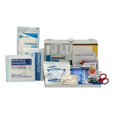 Contractor ANSI First Aid Kit, 25 Person, Metal Case, Wall Mount