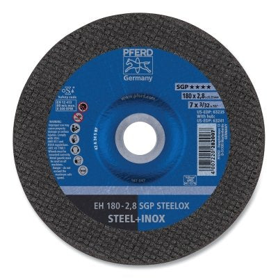 Die Grinder Cut-Off Wheel, 3 in Dia, 1/16 in Thick, 3/8 in Arbor, 36 Grit