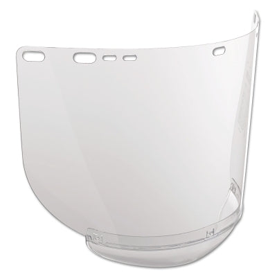 F20 Polycarbonate Faceshield, Uncoated, Clear, T Shape, Unbound, 15.5 in L x 8 in H