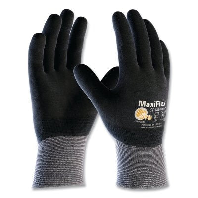 MaxiFlex Ultimate Nitrile Coated Micro-Foam Grip Gloves, X-Large, Black/Gray, Coated Full Hand