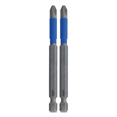 TerminatorBlue Phillips Impact Bit, Size #2, 1/4 in Dr, 3.5 in L, Hex