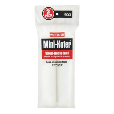 Shed-Resistant Woven Mini-Koter Mini Roller Covers, 2 Pack, 6 in, 3/8 in Nap Length