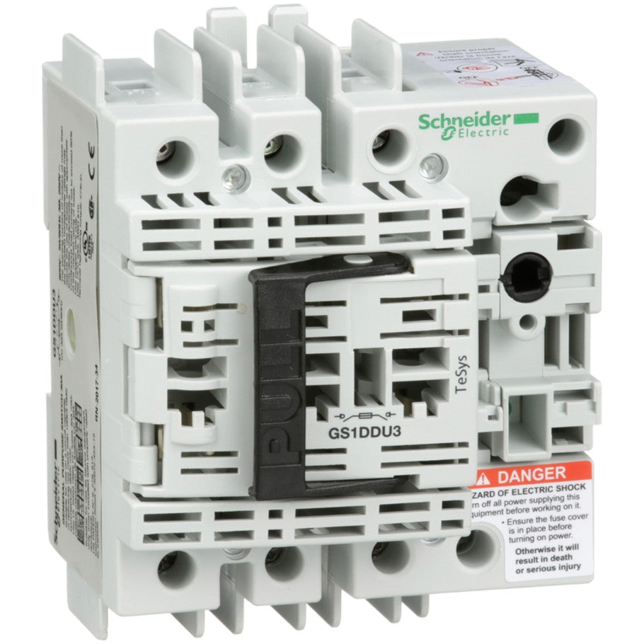 TeSys GS, disconnect switch, fuse, 3 P, 600 V, UL 30 A, Type CC fuse