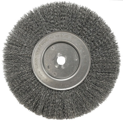 Crimped Wire Wheel, 10 in D x 3/4 in W, .014 in Stainless Steel, 4,000 rpm