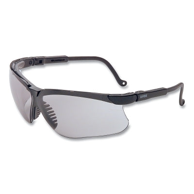 Uvex Genesis Safety Eyewear, S3213HS, SCT 50% Gray Tint, HydroShield Anti-Fog Coating, Polycarbonate Lens/Frame, Black