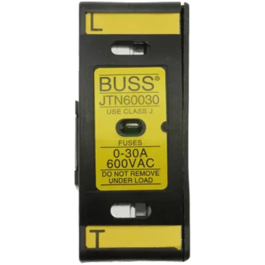 Safety J Class J Finger Safe Indicating Fuse Holder, 1-Pole, 30A, 600V