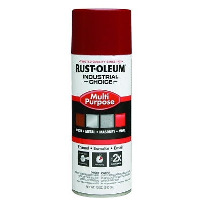 Industrial Choice 1600 System Enamel Aerosols, 12 oz, Banner Red, High-Gloss
