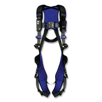 3M 1113013 ExoFit X300 Comfort Vest Safety Harness, Back D-Ring, 2X-Large, Auto-locking Quick Connect