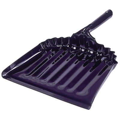 Dust Pan, 12 in W, 13-1/2 in L, 20 Gauge Steel, Black