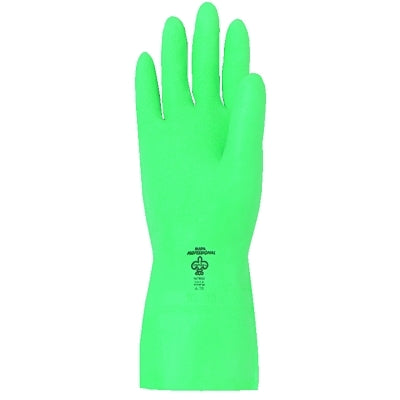 StanSolv AF-18 Gloves, Flat Cuff, Flocked Lined, Size 10, Green