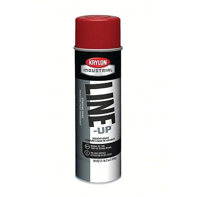 Line-Up Pavement Striping Paint, 18 oz, Aerosol Can, Firelane Red, Flat