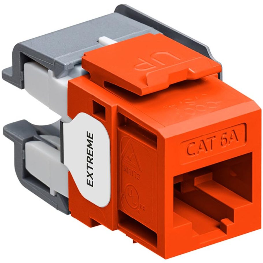 eXtreme Cat 6a QuickPort Connector Quickpack, Orange