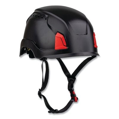 Traverse Industrial Climbing Helmet, HDPE, Vented, Black