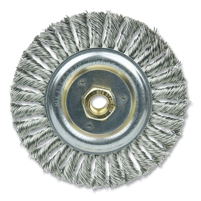 Dually Stringer Bead Wheel, 6 in dia x 1/2 in Face W x 5/8 in-11 UNC x 0.023 in, 12500 RPM, 5 EA/BX