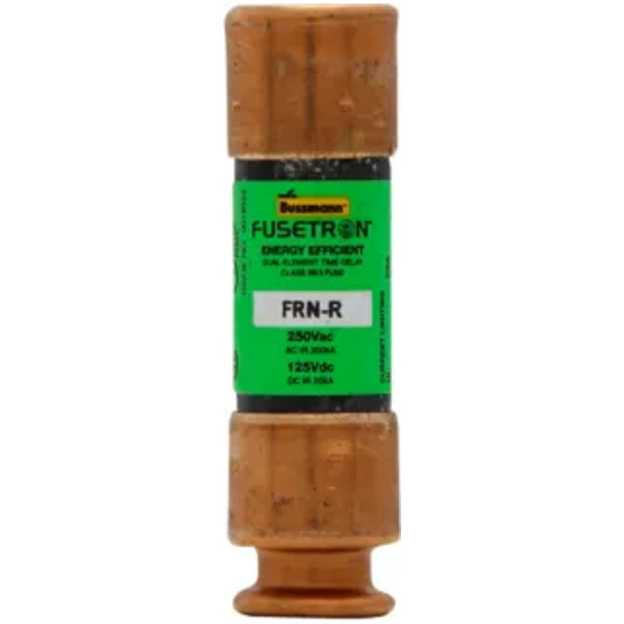 FUSETRON FRN-R Series Class RK5 Time Delay Fuse, Rejection-Type, Dual-Element, Current-Limiting, 1/2A, 250Vac/125Vdc