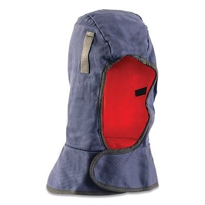 MIRAWARM Fleece Lined Cotton Twill Winter Liner, Navy/Red, 2-Layers Premium, Shoulder Length, FR