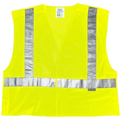 Luminator Class II Tear-Away Safety Vests, Large, Fluorescent Lime