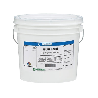 Magnavis Dry Method Non-Fluorescent Magnetic Powders, 10 lb, Pail, Red