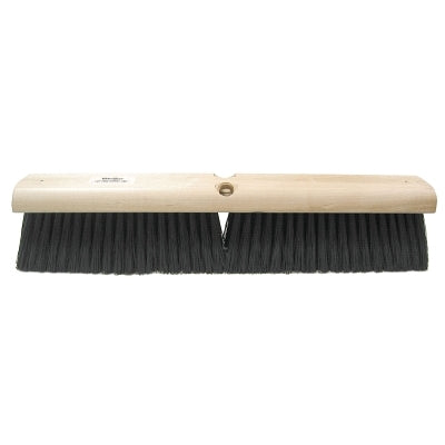 Polypropylene Medium Sweep Brush, 24 in Hardwood Block, 3 in Trim