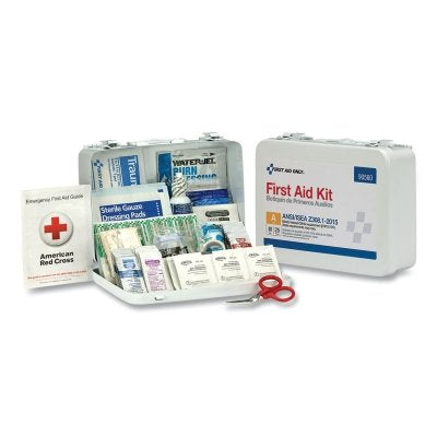 ANSI A Type III Weatherproof Bulk First Aid Metal Kit, 25 Person, Wall Mount