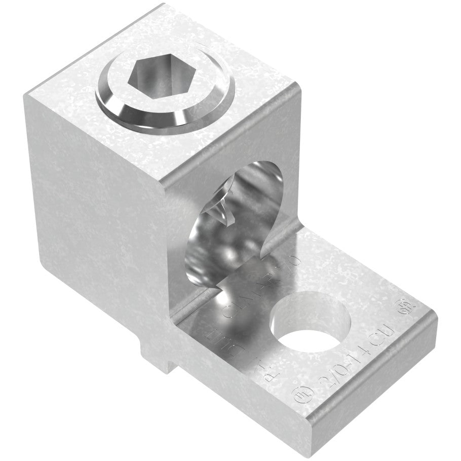Mechanical Lug, Anti-Rotational, Tin-Plated,  14 - 2/0 AWG, 1.2 in. L