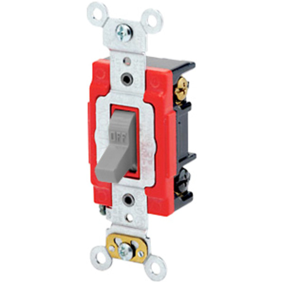 Extra Heavy Duty Industrial 3 Way Toggle AC Quiet Switch, 20A, Gray