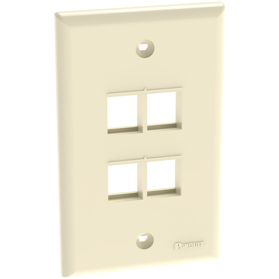 NetKey Vertical Faceplate, 4-Port, Electric Ivory