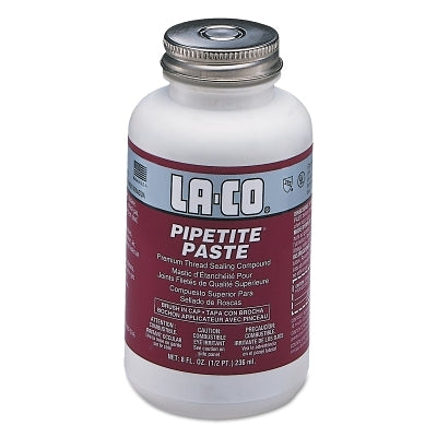 Pipetite Paste Pipe Thread Compound, 8 oz, Brush In Cap, Gray