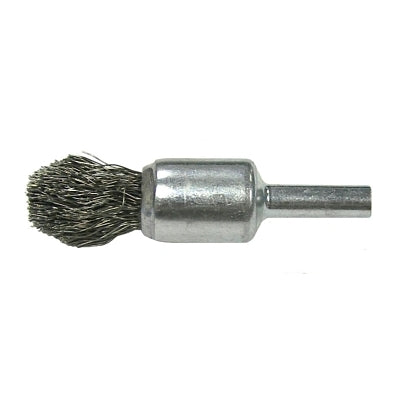 Controlled Flare End Brushes, Steel, 25,000 rpm, 1/2" x 0.014"