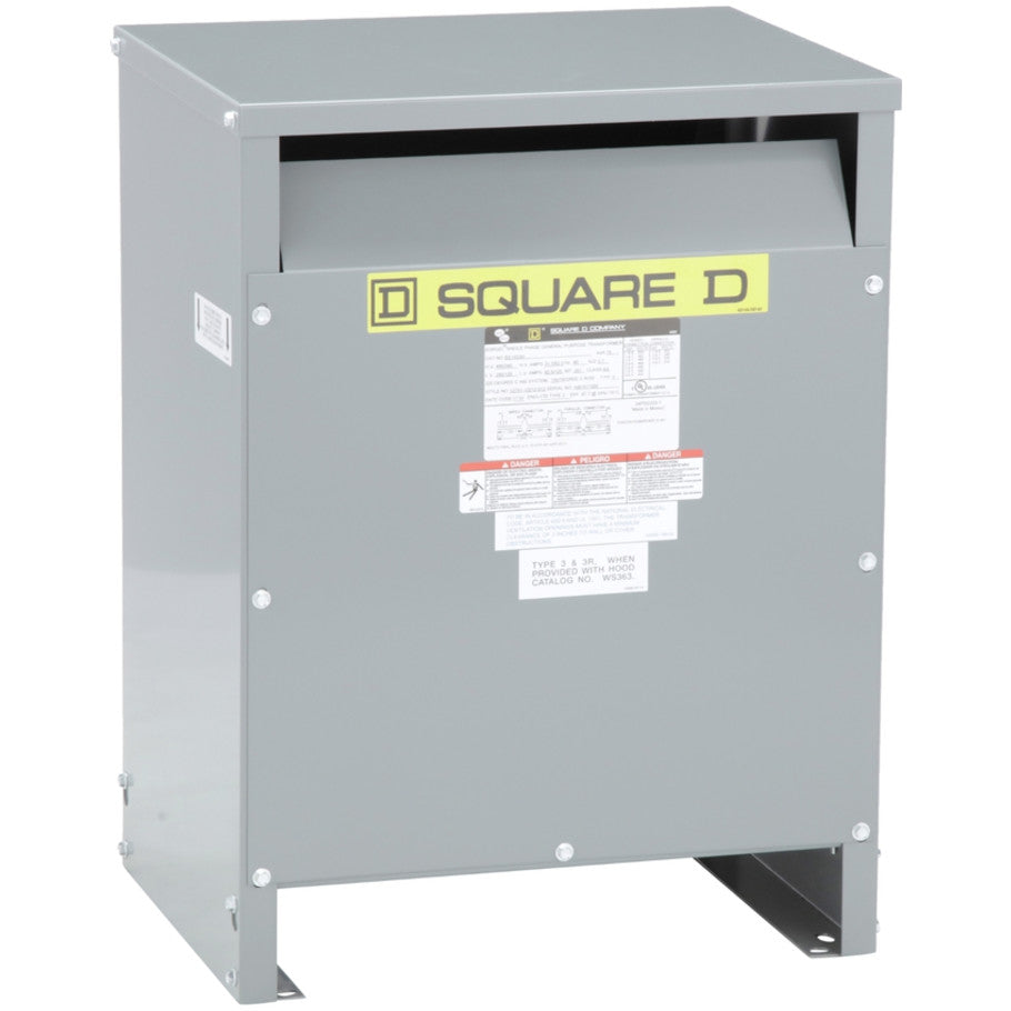 Dry-Type Transformer, Energy Efficient, 1-Phase, 15 kVA, 240 x 480 Primary, 120/240V Secondary, NEMA 1