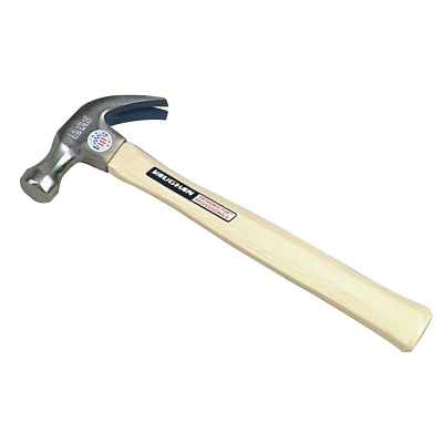 Octagon Nail Hammer, Forged Steel Head, Straight Hickory Handle, 13 in, 1 1/2 lb