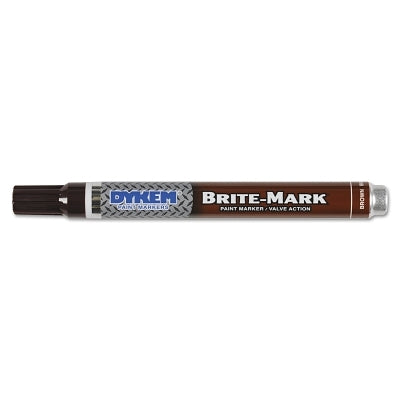 BRITE-MARK Medium Permanent Paint Marker, Valve Action, Brown