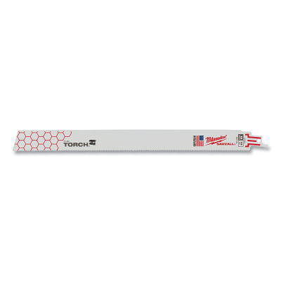 THE TORCH Bi-Metal SAWZALL Blade, 12 in L, 14 TPI, Scheduled 80 Pipe/Angle Iron, 5 EA/PKG