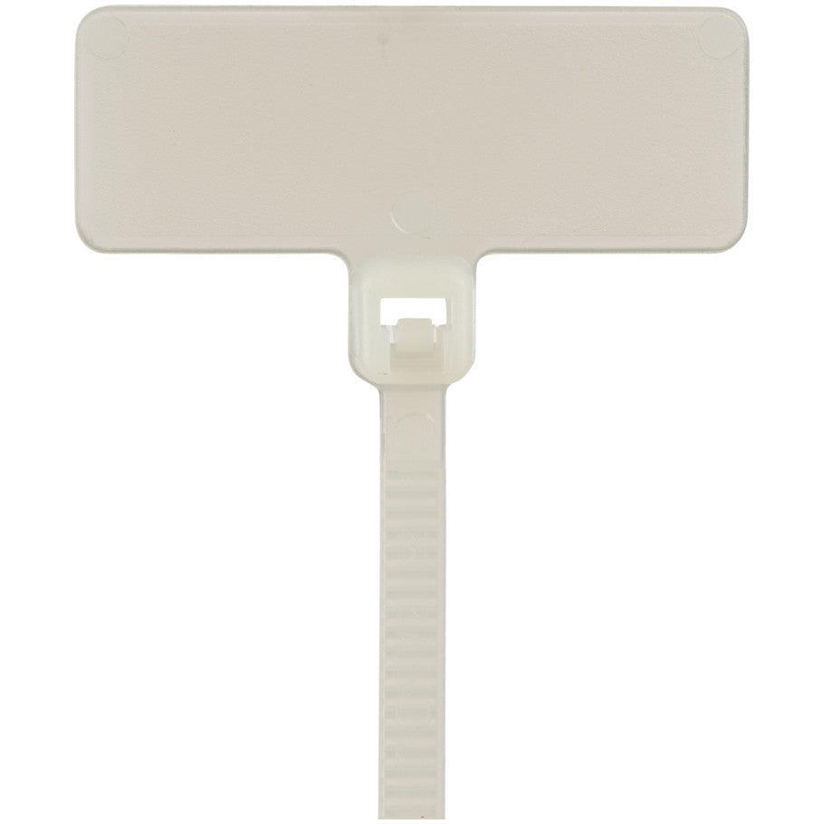 Pan-Ty PLF1MB-C Write-On Cable Tie, PA6.6, 4"L, 18lb, PK100