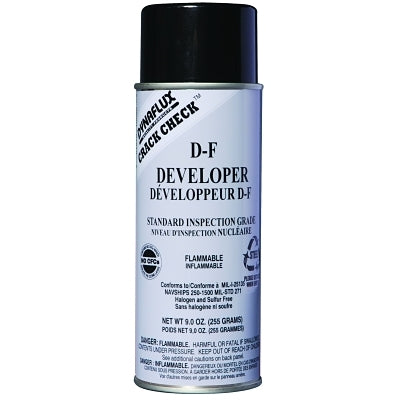 Visible Dye Penetrant Systems, Developer, Aerosol Can, 16 oz