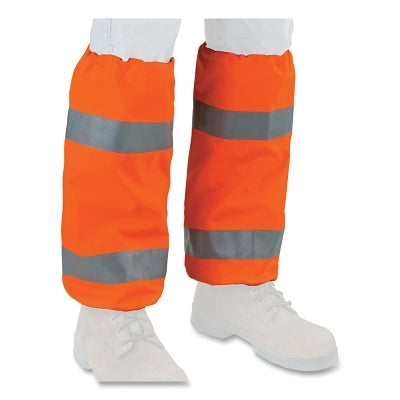 GloWear 8008 Hi-Vis Class E Leg Gaiters, Polyester Shell, Orange