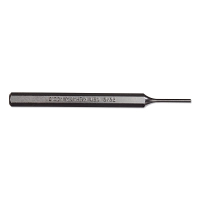 Pin Punches, 4-1/2 in, 3/32 in tip, Alloy Steel, Full Finish