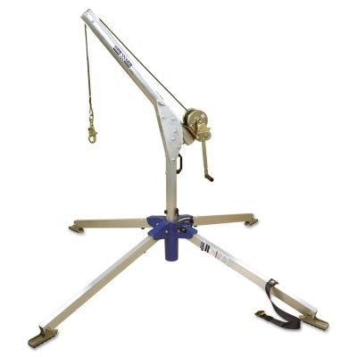 3M 8302500 Confined Space Rescue Davit System, 2-Piece, Aluminum, 1/4 in Winch Lifeline Rope, 350 lb Load Capacity