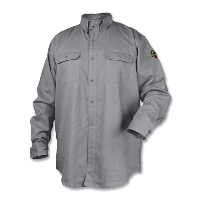 WF2110 Flame-Resistant Cotton Work Shirt, 7 oz, Gray, 2X-Large