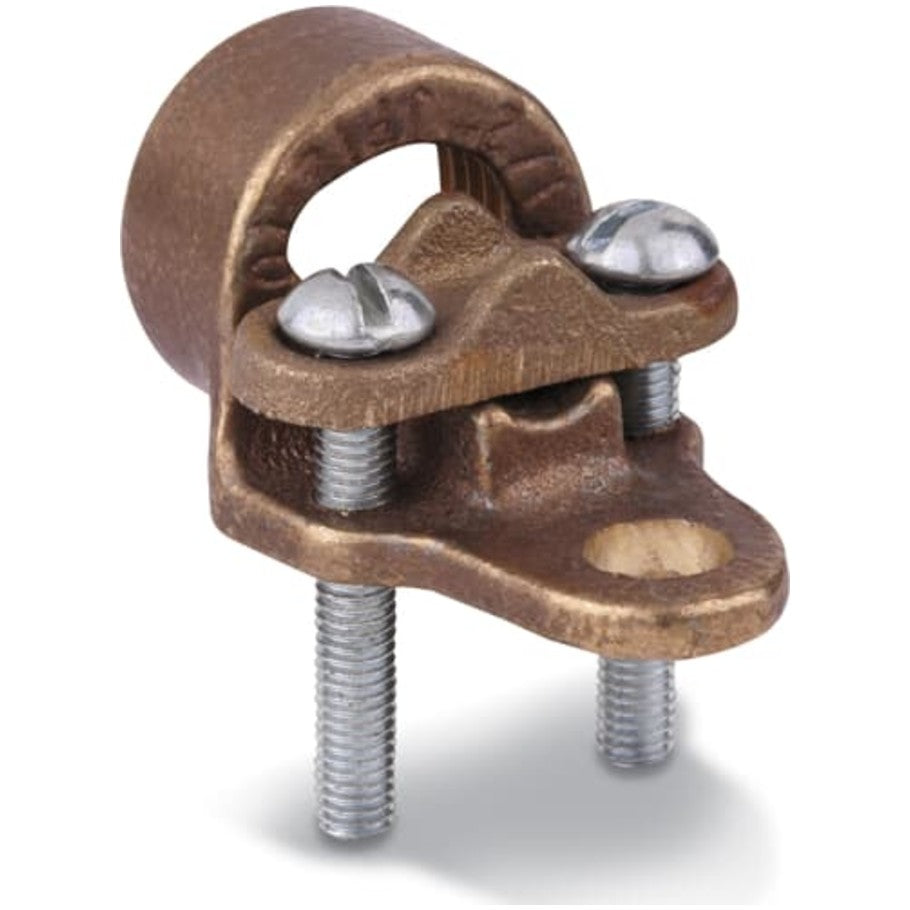1/2 Inch and 10 to 6 AWG Blackburn Cast Bronze Service Entrance Conduit Hub Ground Clamp